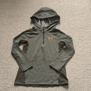 Boys Under Armour Olive Hoodie size youth small